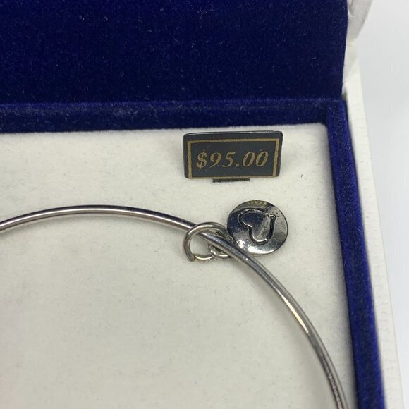 Bella Perlina Hope, Love, Strength Breast Cancer Silver Charm Bangle Trio Set - Picture 5 of 11